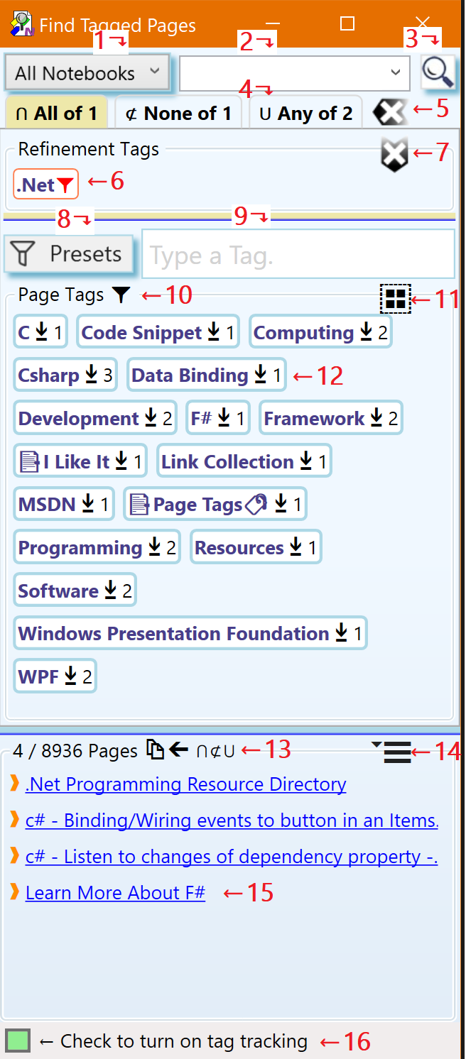 Find Pages Dialog